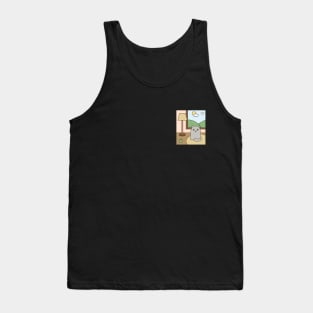 My cat is waiting in the room. Tank Top